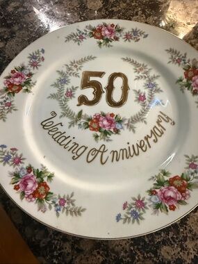 50 anniversary plate